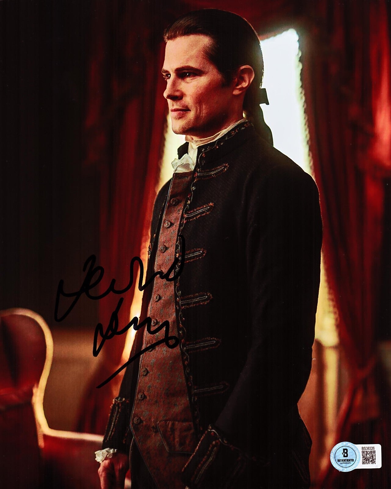 David Berry Signed Outlander Lord John Grey 8x10 Photo W/Beckett COA BS38326