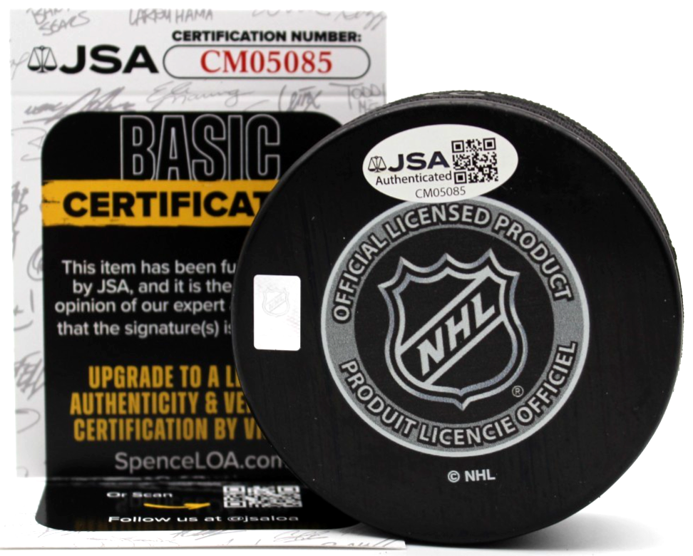 Ilya Protas Signed 2024 NHL Draft Capitals Hockey Puck w/JSA COA CM05085