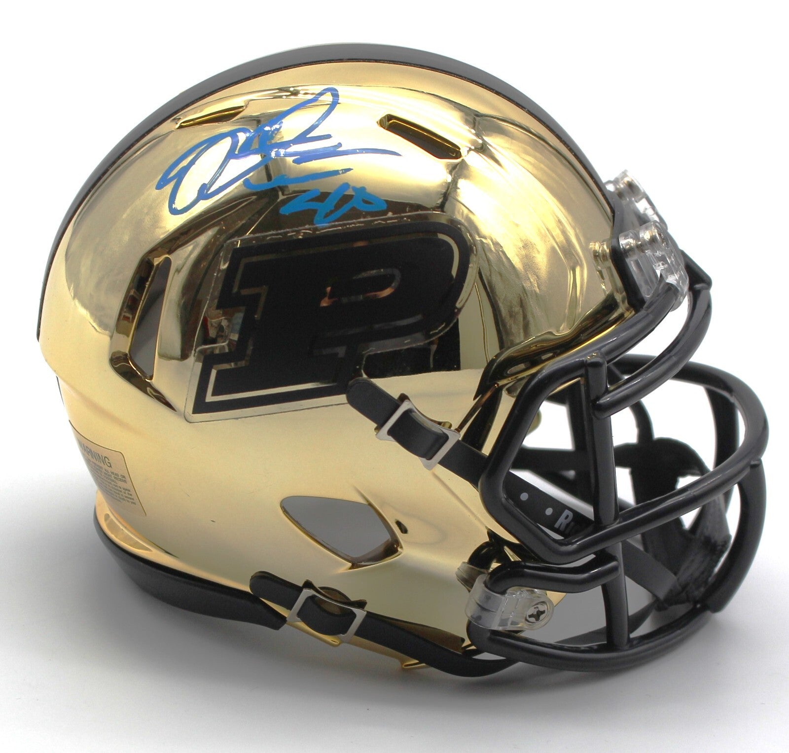 Mike Alstott Signed Purdue Boilermakers Mini Football Helmet w/JSA COA AX11381
