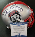 Robin Cole Signed New Mexico Lobos Mini Helmet w/Beckett COA AA45644 BAS