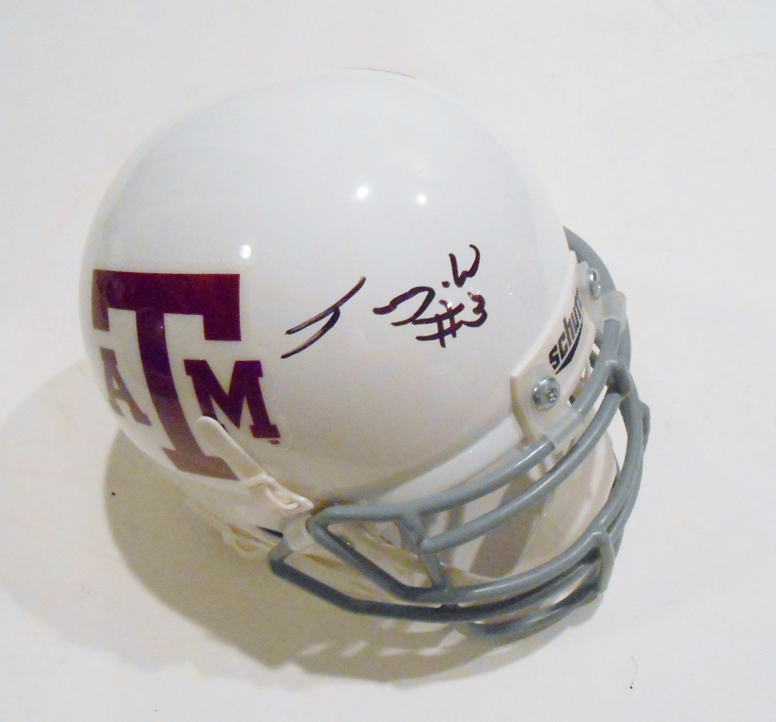 Trey Williams Signed Mini Helmet w/COA Texas A&M Aggies Football