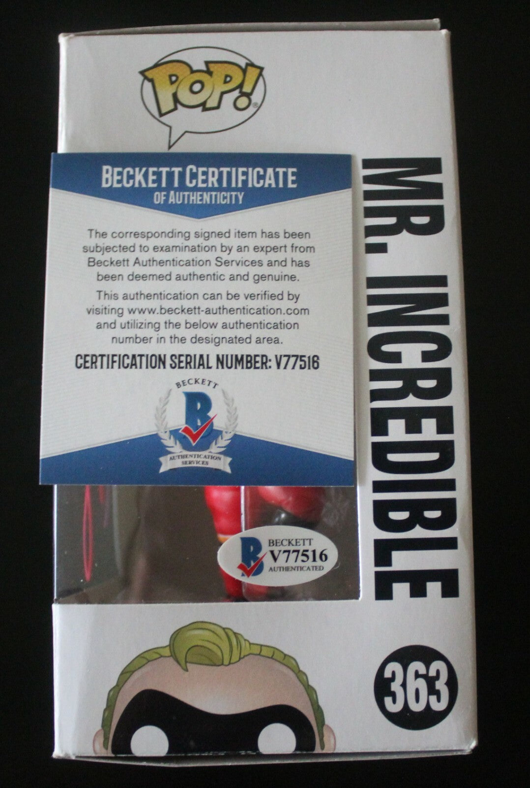 Craig T. Nelson Signed Mr. Incredible #363 Funko Pop w/Beckett COA V77516