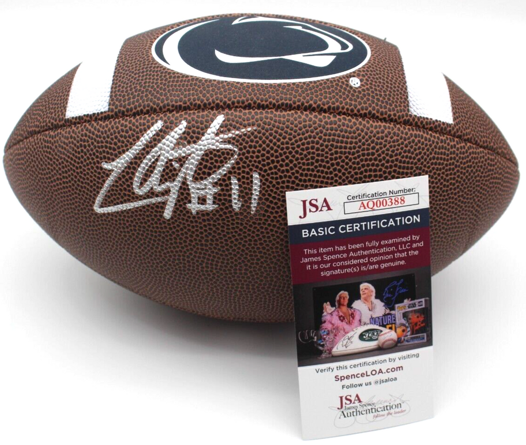 Lavar Arrington Signed Penn State Nittany Lions Logo Football w/JSA COA