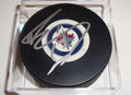 Ron Hainsey Signed Puck w/COA Winnipeg Jets Inaugural Autograph Souvenir 2011