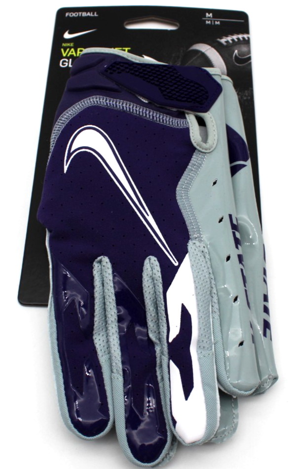 Nike Promo Vapor Jet Football Gloves Kansas State DA2026 Size Medium Purple Gray