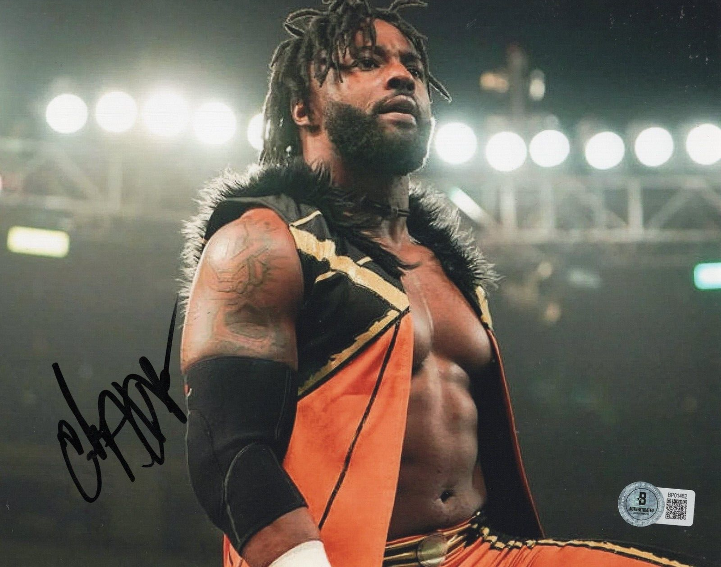 Cedric Alexander Wrestling WWE Smackdown Signed 8x10 Photo w/Beckett COA BP01482