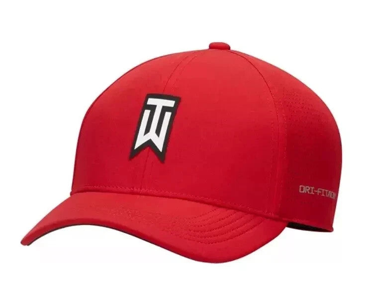 Brand New Nike Tiger Woods Hat Dri-FIT ADV Club Cap Red Size S/M FB6454-687