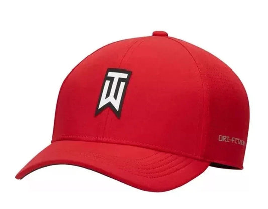 Brand New Nike Tiger Woods Hat Dri-FIT ADV Club Cap Red Size S/M FB6454-687
