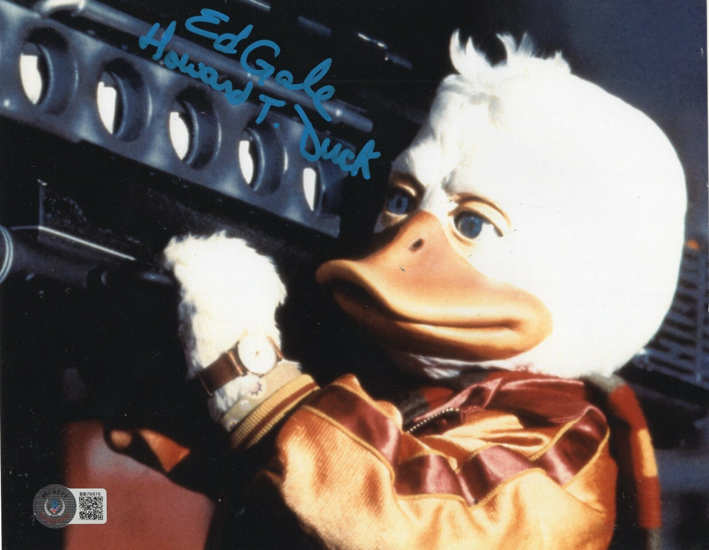 Ed Gale Signed Howard The Duck Movie 8x10 Photo w/Beckett COA BB76876