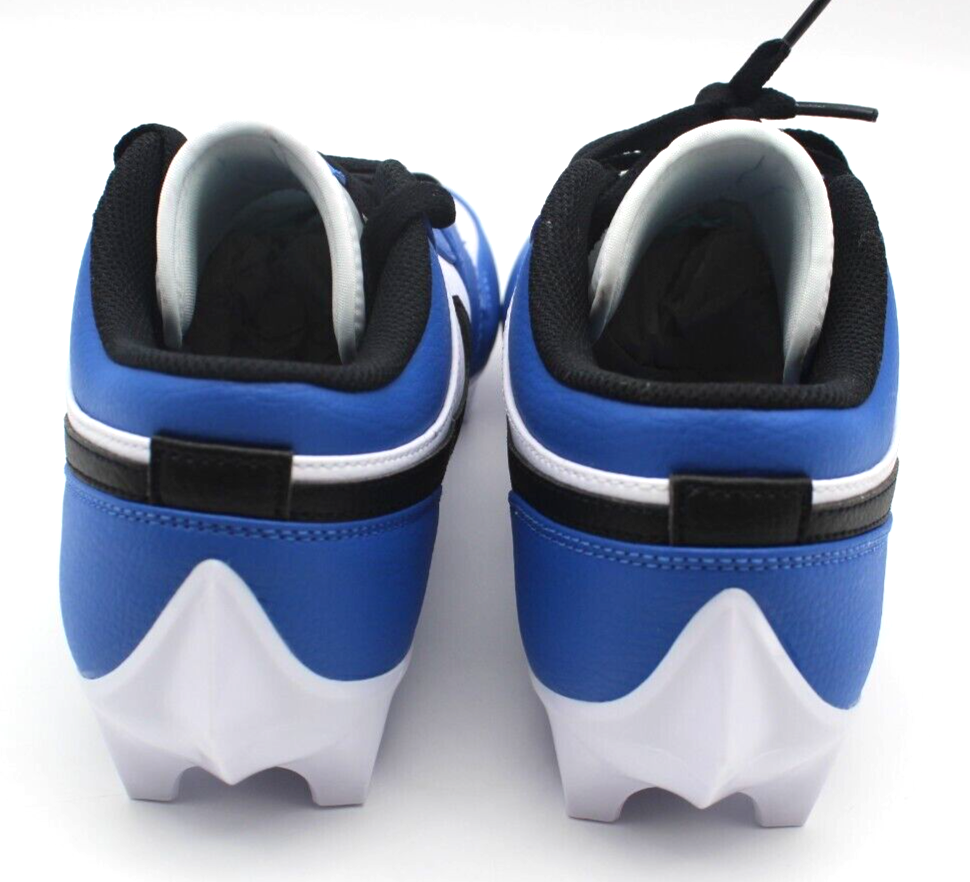 Jordan 1 Football Cleats Low TD Royal Blue Black White FJ6245-104 NEW Size 14