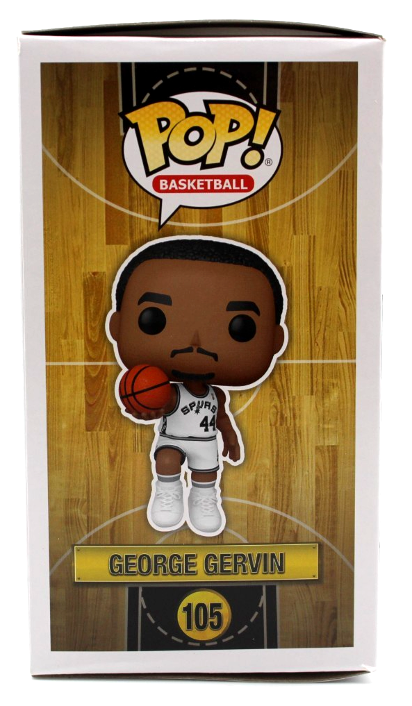 George Gervin Signed San Antonio Spurs 105 Funko Pop w/Beckett COA BT56260