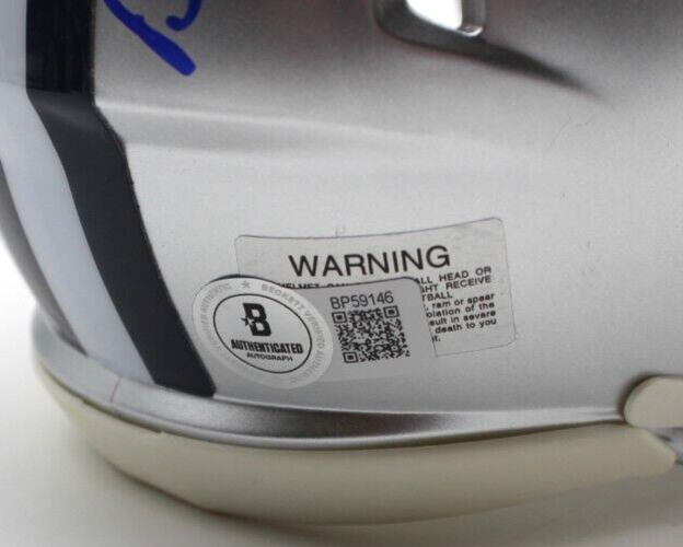 Daryl Johnston Signed Dallas Cowboys Mini Football Helmet w/Beckett COA BP59146
