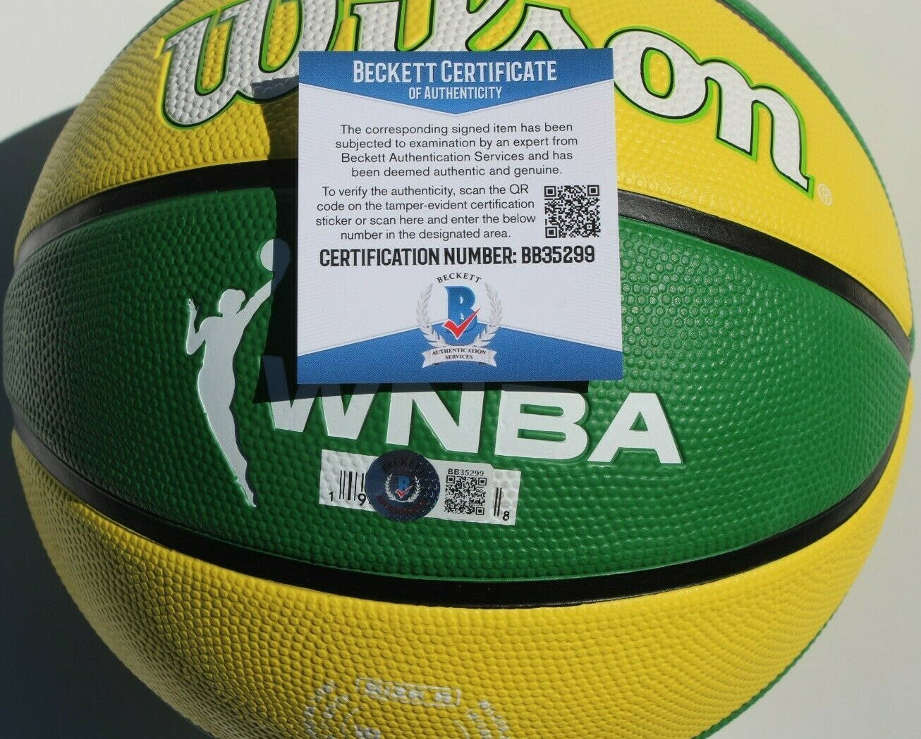 Katie Lou Samuelson Signed Seattle Storm Logo Basketball w/Beckett COA BB35299