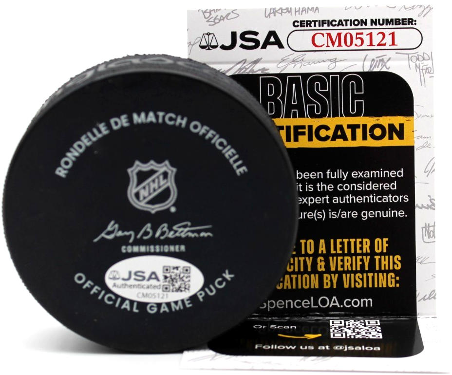 Cam Lund Signed San Jose Sharks Official Hockey Game Puck w/JSA COA CM05121