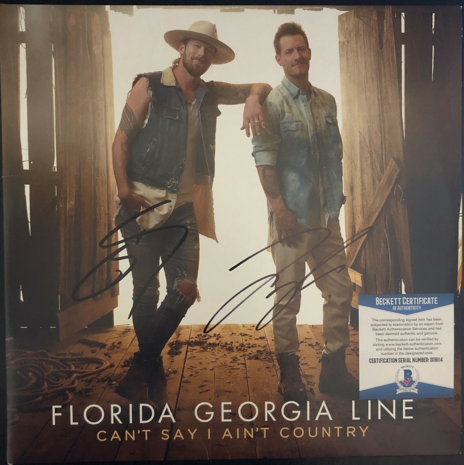 Florida Georgia Line Signed New Album Can't Say I Ain't Country w/Beckett COA #1