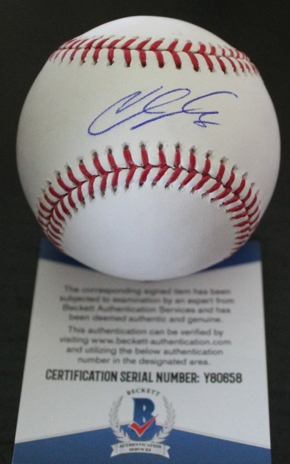 Colton Welker Colorado Rockies Signed Major League Baseball w/Beckett COA Y80658