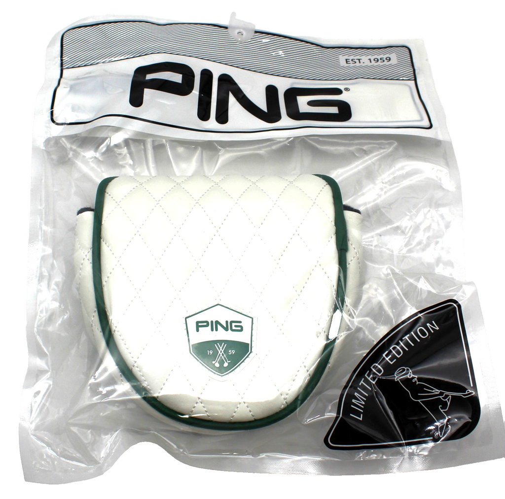 Brand New Ping Limited Edition Golf White Heritage Green Mallet Putter Cover