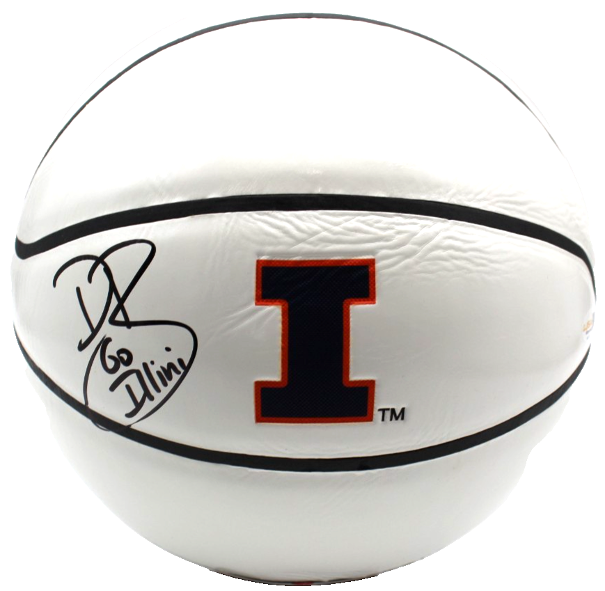Dee Brown Signed Illinois Fighting Illini Basketball W/JSA COA WC431238 Witness