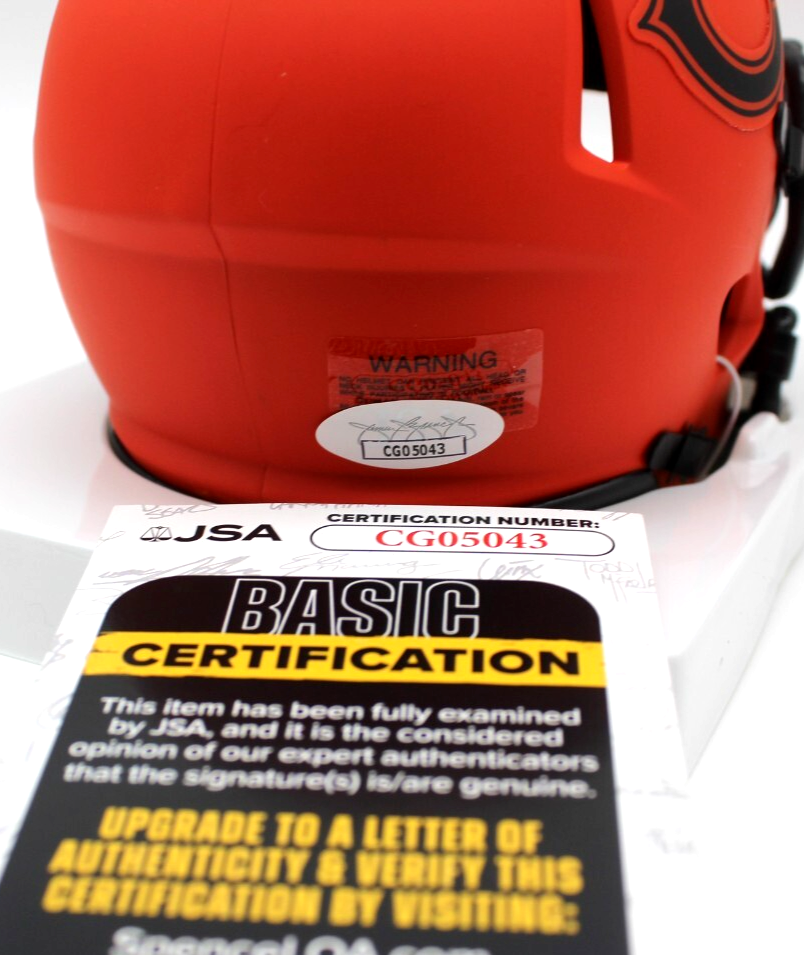 Drew Dalman Signed Chicago Bears Rave Mini Football Helmet w/JSA COA CG05043