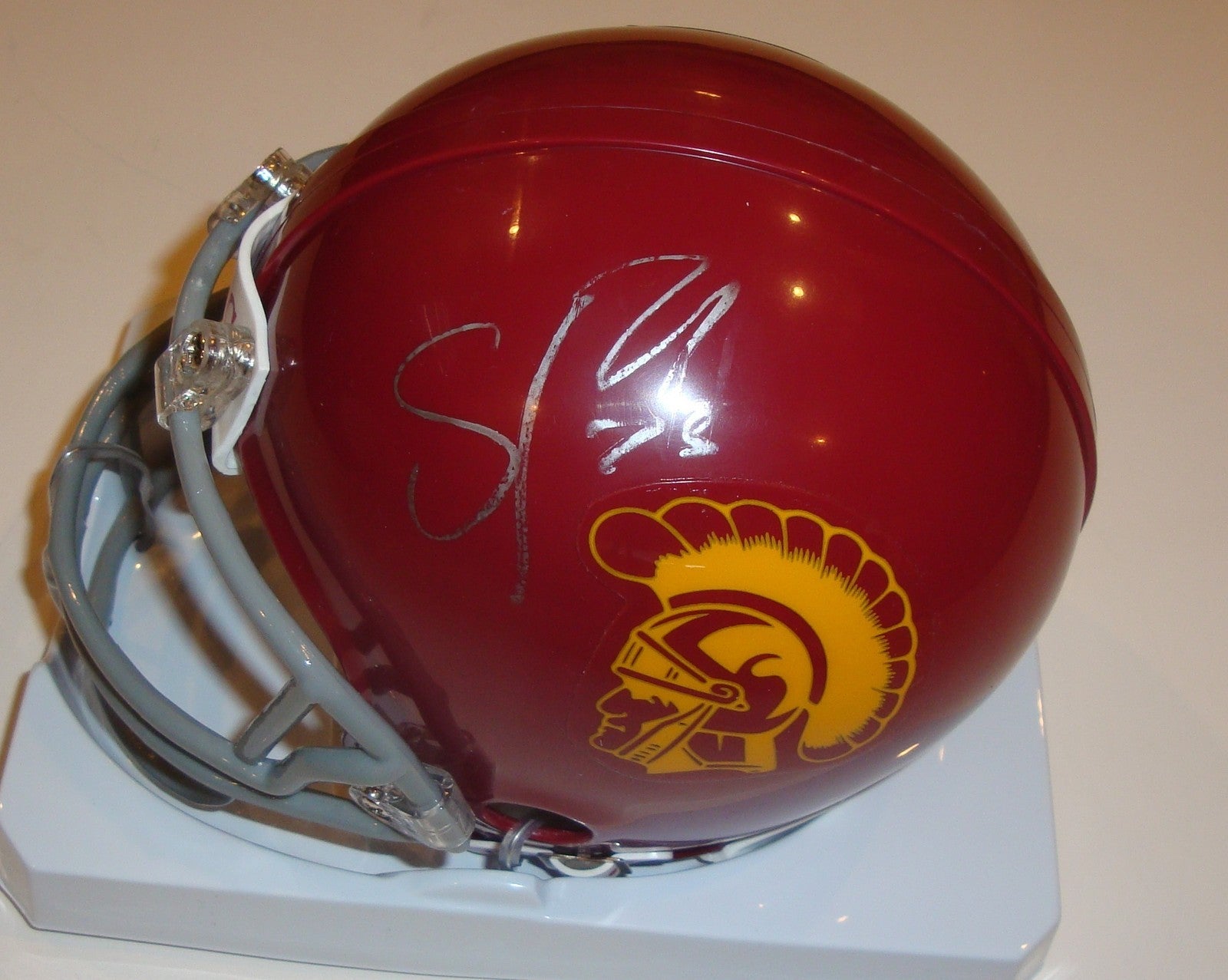 Silas Redd Signed USC Trojans Mini Helmet w/COA 2012 Heisman Fight On!