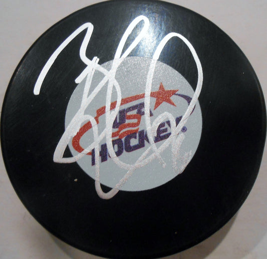 Blake Wheeler Signed Team USA Hockey Puck w/COA Winnipeg Jets