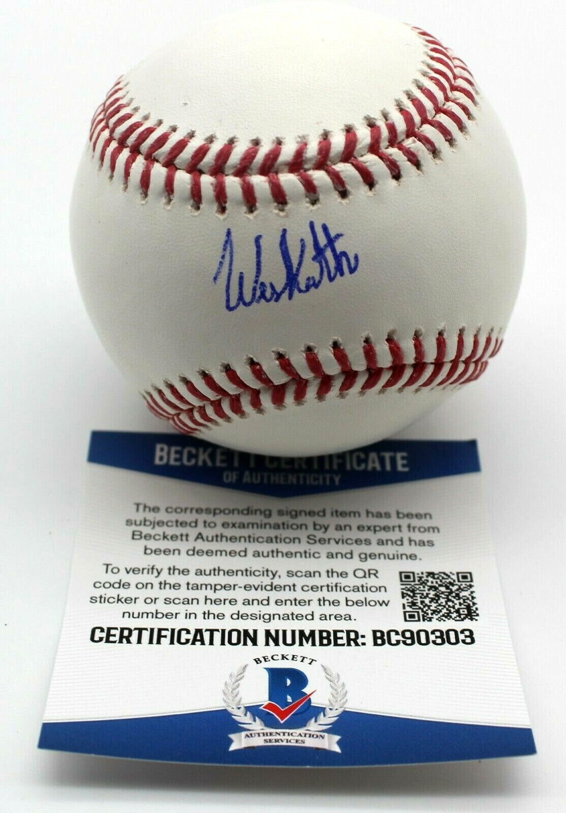 Wes Kath Signed Official Major League Baseball w/Beckett COA BC90303 White Sox