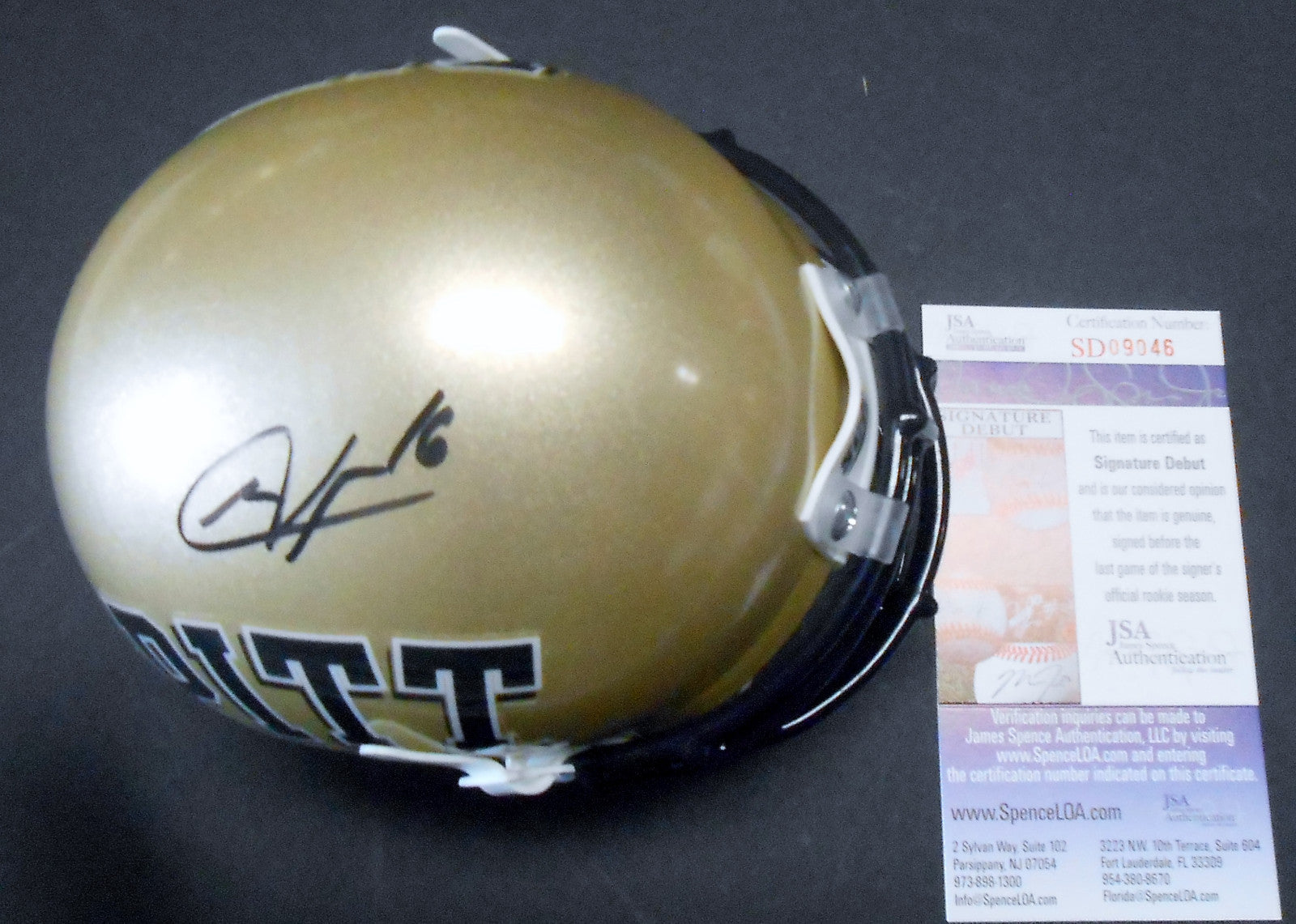 Chad Voytik Signed Pittsburgh Pitt Panthers Football Mini Helmet w/JSA COA C