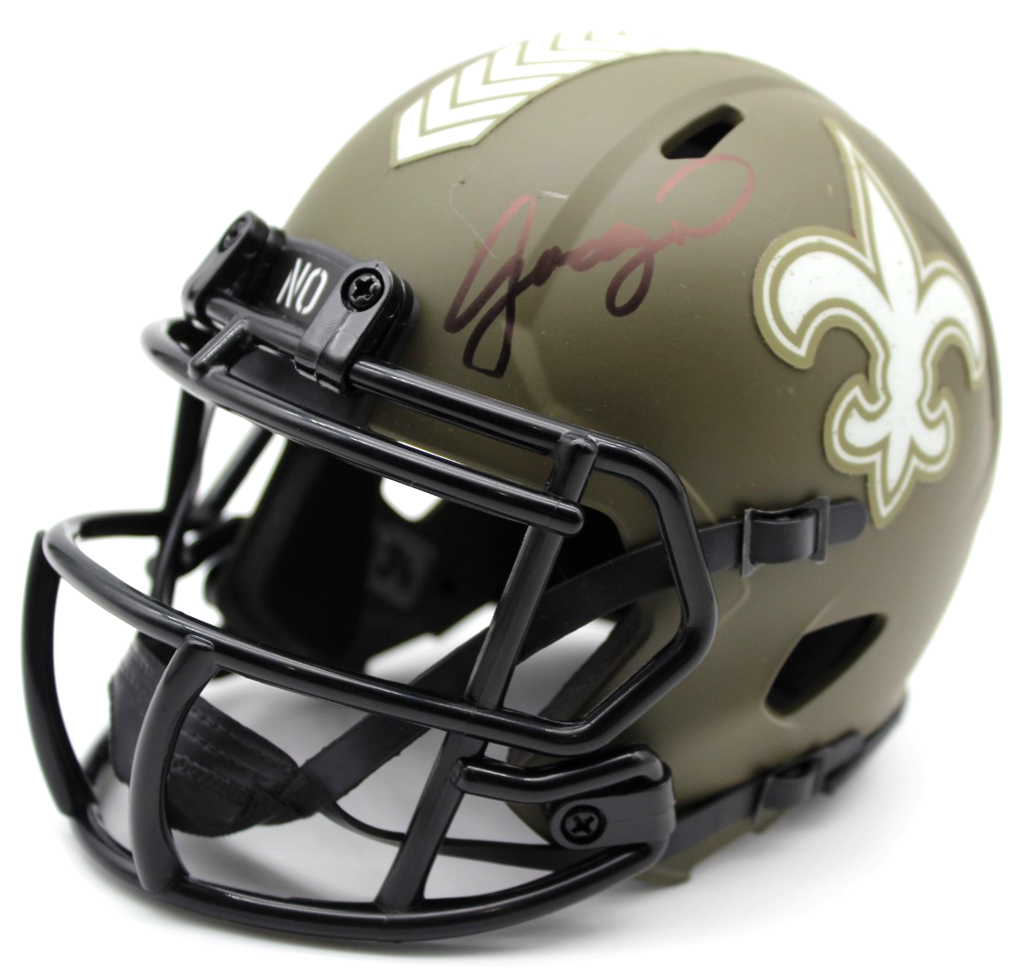 Jordan Tyson Signed New Orleans Saints Mini Football Helmet w/JSA COA CR86246