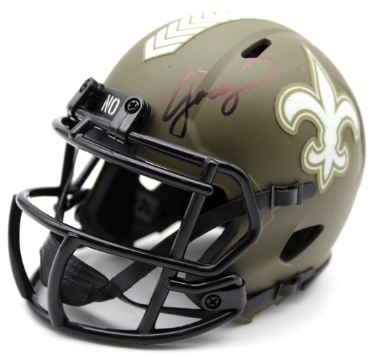 Jordan Tyson Signed New Orleans Saints Mini Football Helmet w/JSA COA CR86246