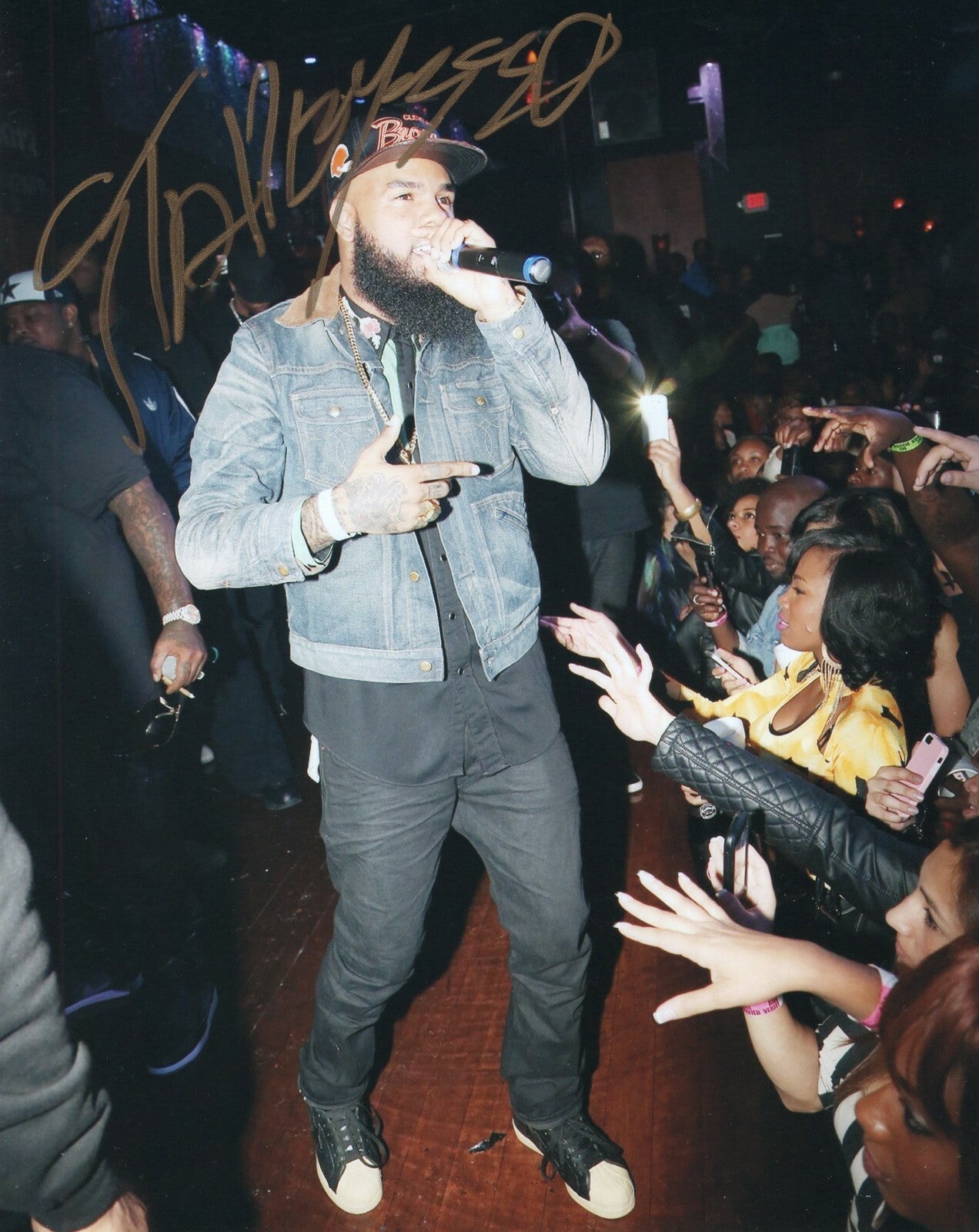 Stalley Rapper Signed 8x10 Photo w/COA Power Circle Swangin  Ohio