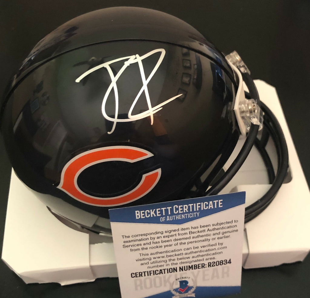 Riley Ridley Signed Chicago Bears Mini Football Helmet W/Beckett COA Proof