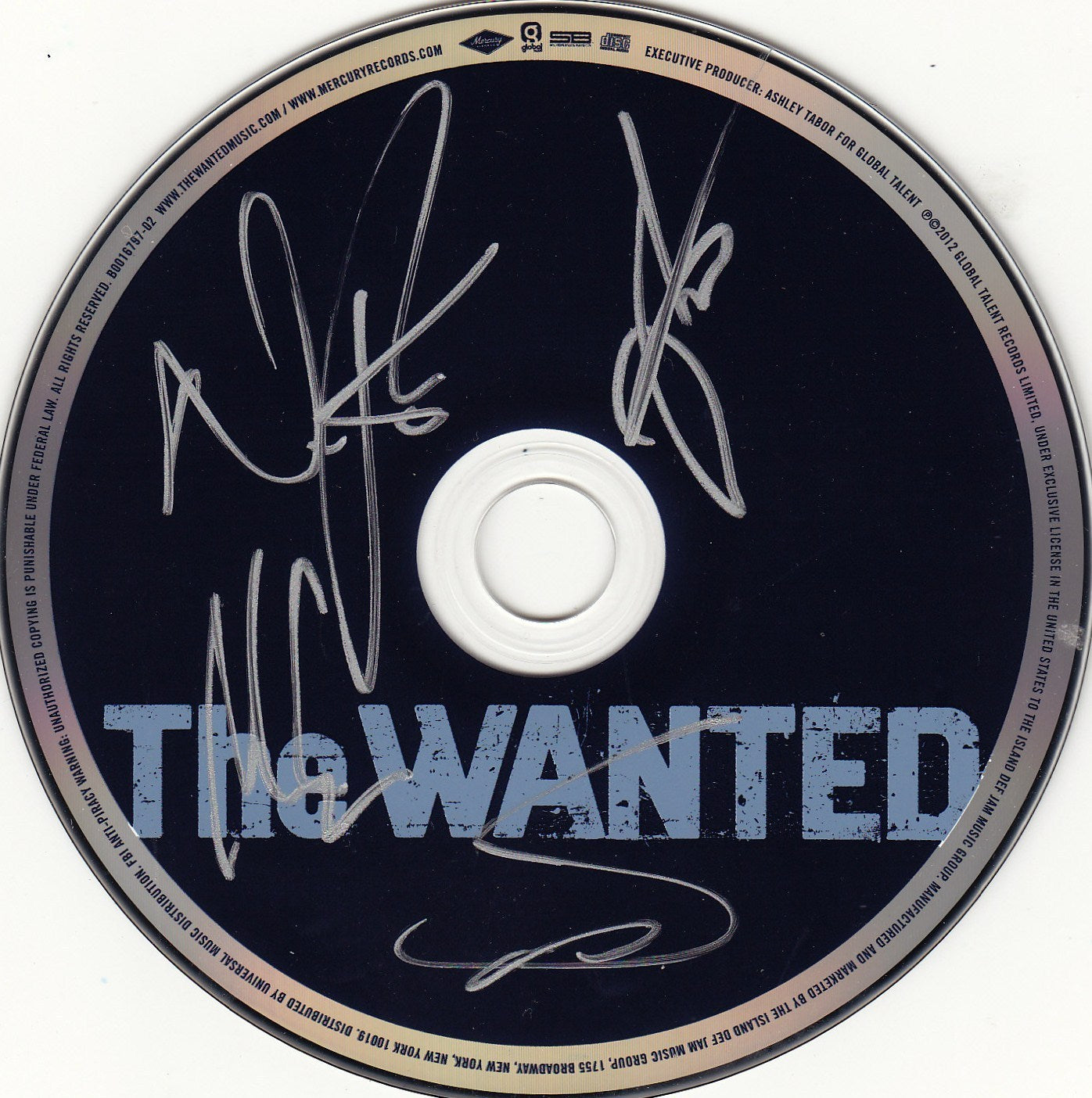The Wanted Group Signed CD w/coa Proof Nathan Tom Siva and Jay