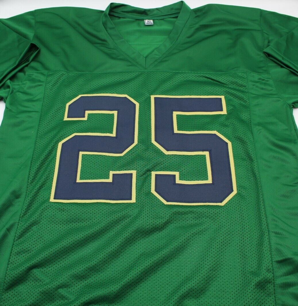 Chris Tyree Signed Custom Green Notre Dame Football Jersey w/JSA COA Proof Irish