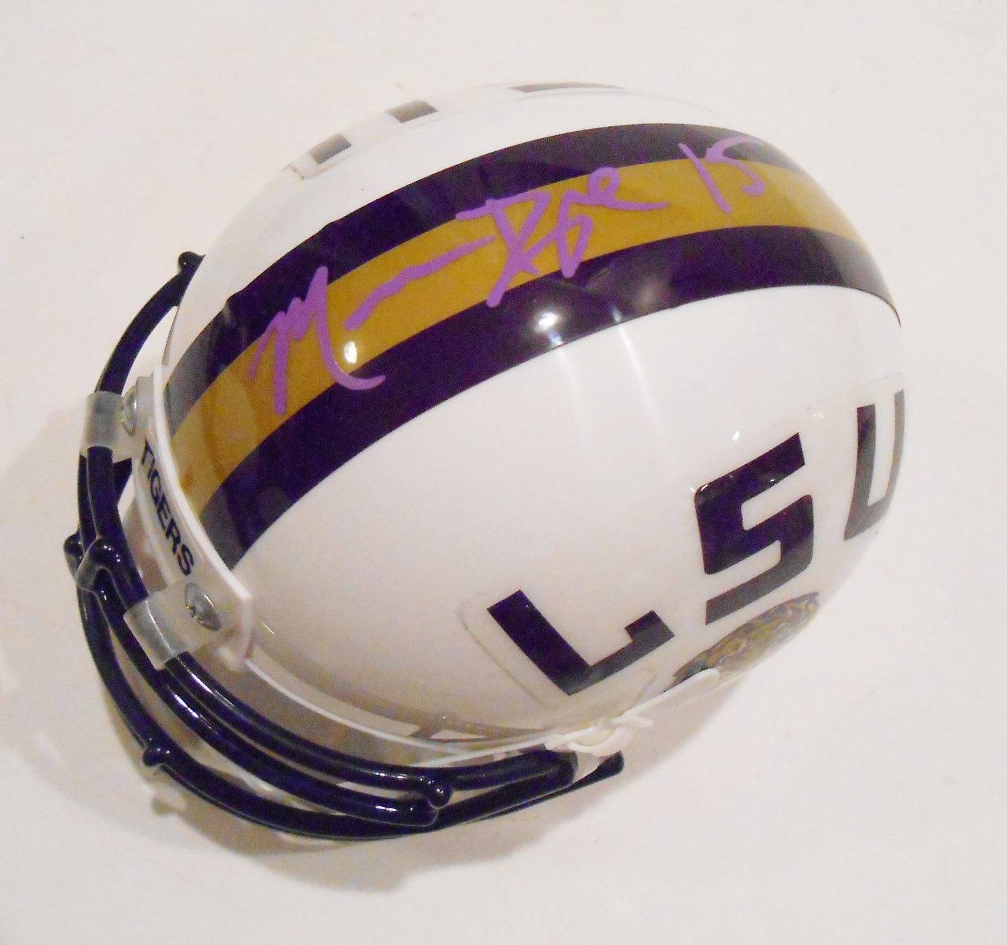 Malachi Dupre Signed Mini Helmet w/COA LSU Tigers Football #1