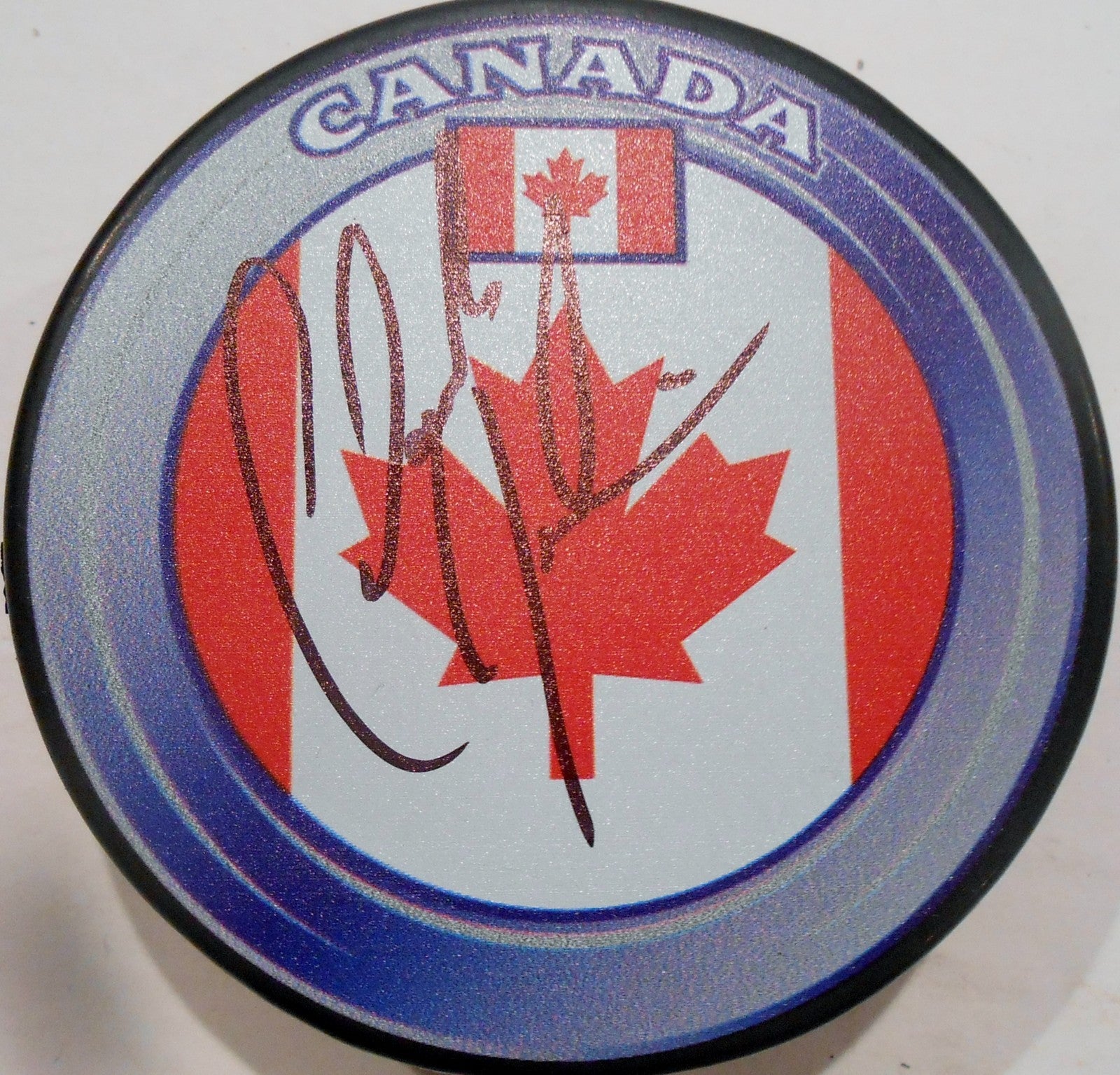 Claude Julien Signed Team Canada Hockey Puck w/COA Boston Bruins