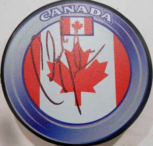 Claude Julien Signed Team Canada Hockey Puck w/COA Boston Bruins