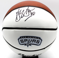 George "Ice" Gervin San Antonio Spurs Signed Logo Basketball W/JSA COA WB748541