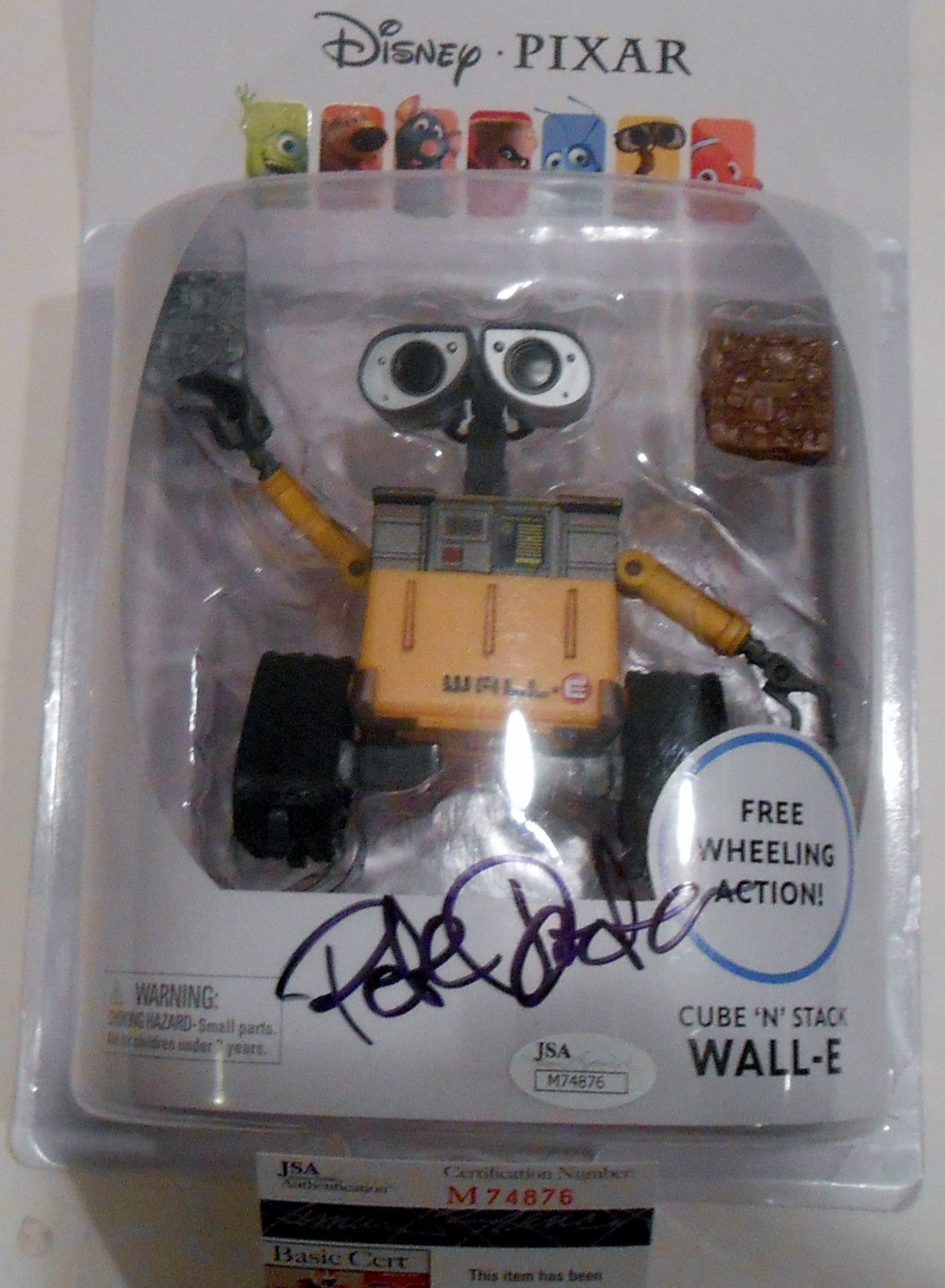 Pete Docter Signed WALL-E Toy w/JSA COA Toy Story Monsters. Inc M74876
