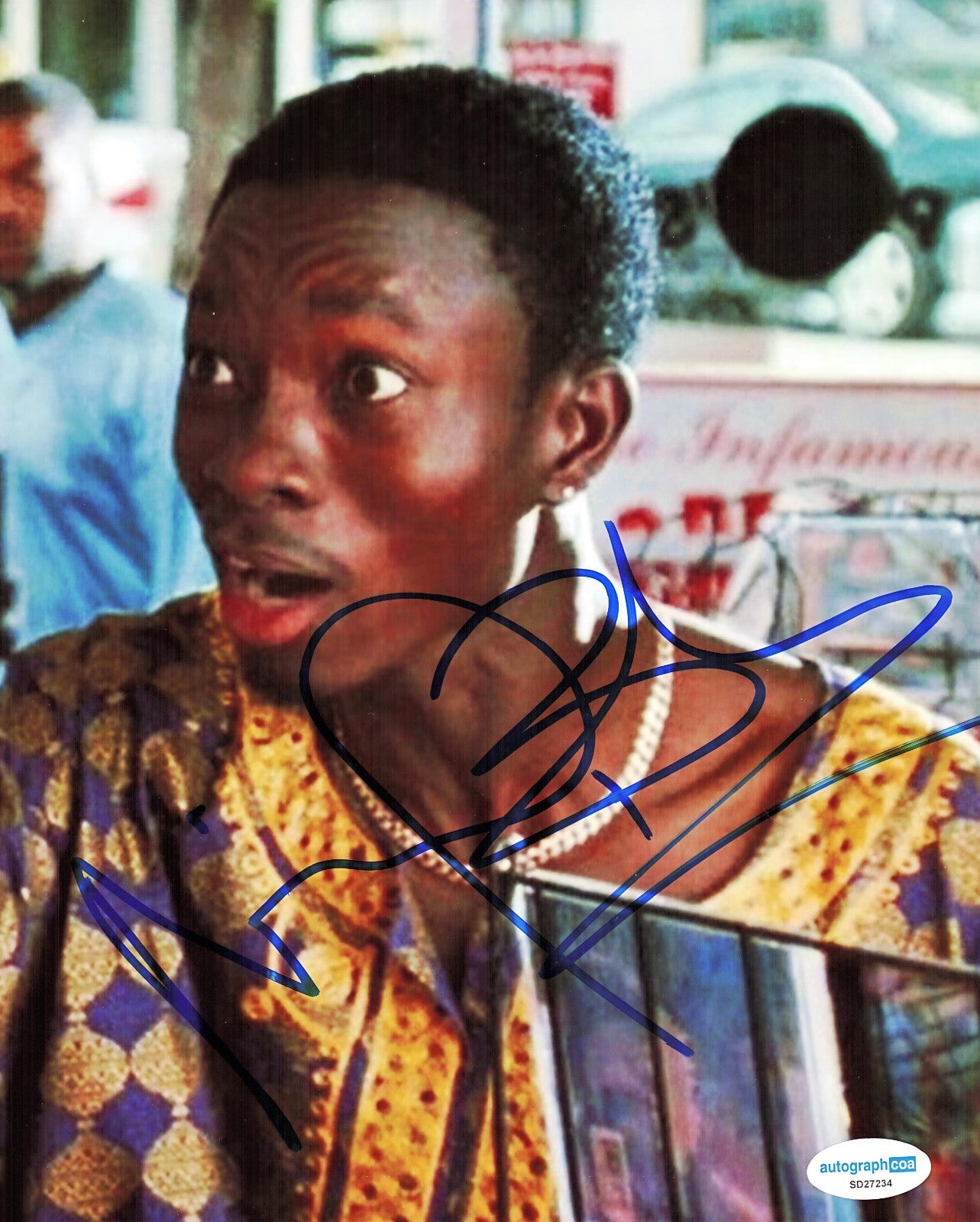 Michael Blackson Signed 30 Rock Coming to America 8x10 Photo w/ACOA SD27234