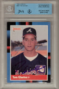 Tom Glavine Signed 1988 Donruss Rookie Card JSA Authentic Beckett Slabbed Y46629