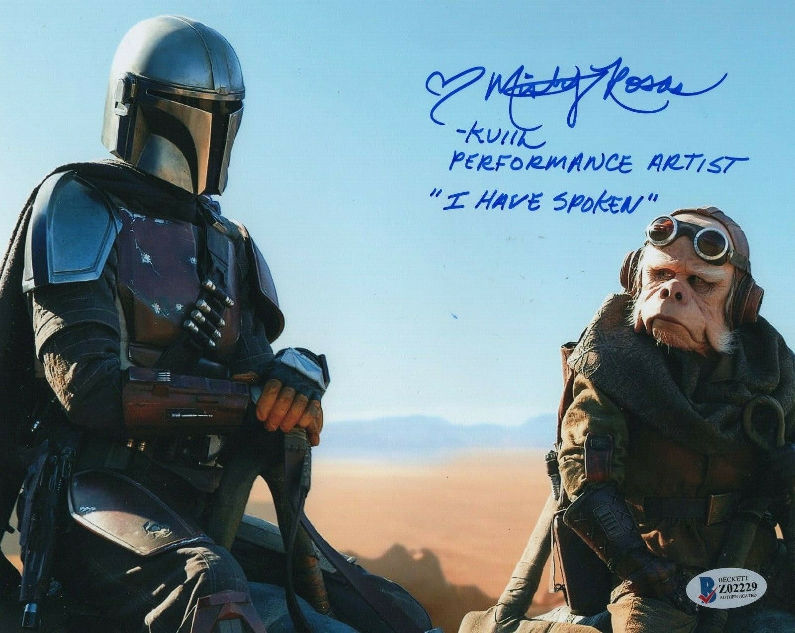Misty Rosas Signed The Mandalorian Kuiil 8x10 Photo w/Beckett COA Z02229