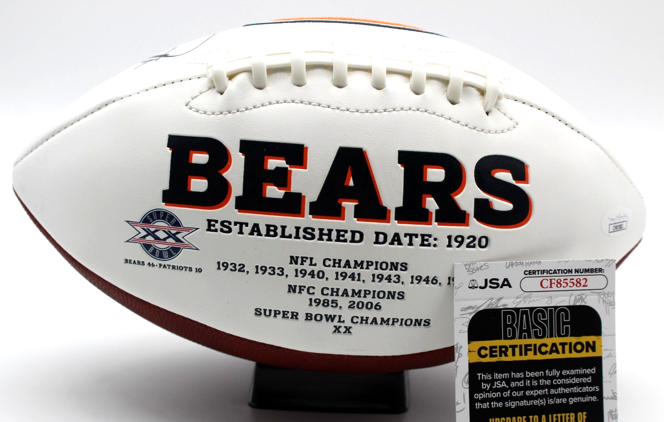 Grady Jarrett Signed Chicago Bears Logo Football w/JSA COA CF85582