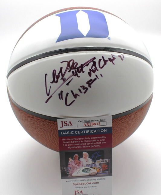 Cherokee Parks Chief Signed Duke Blue Devils Logo Basketball w/JSA COA AX28832