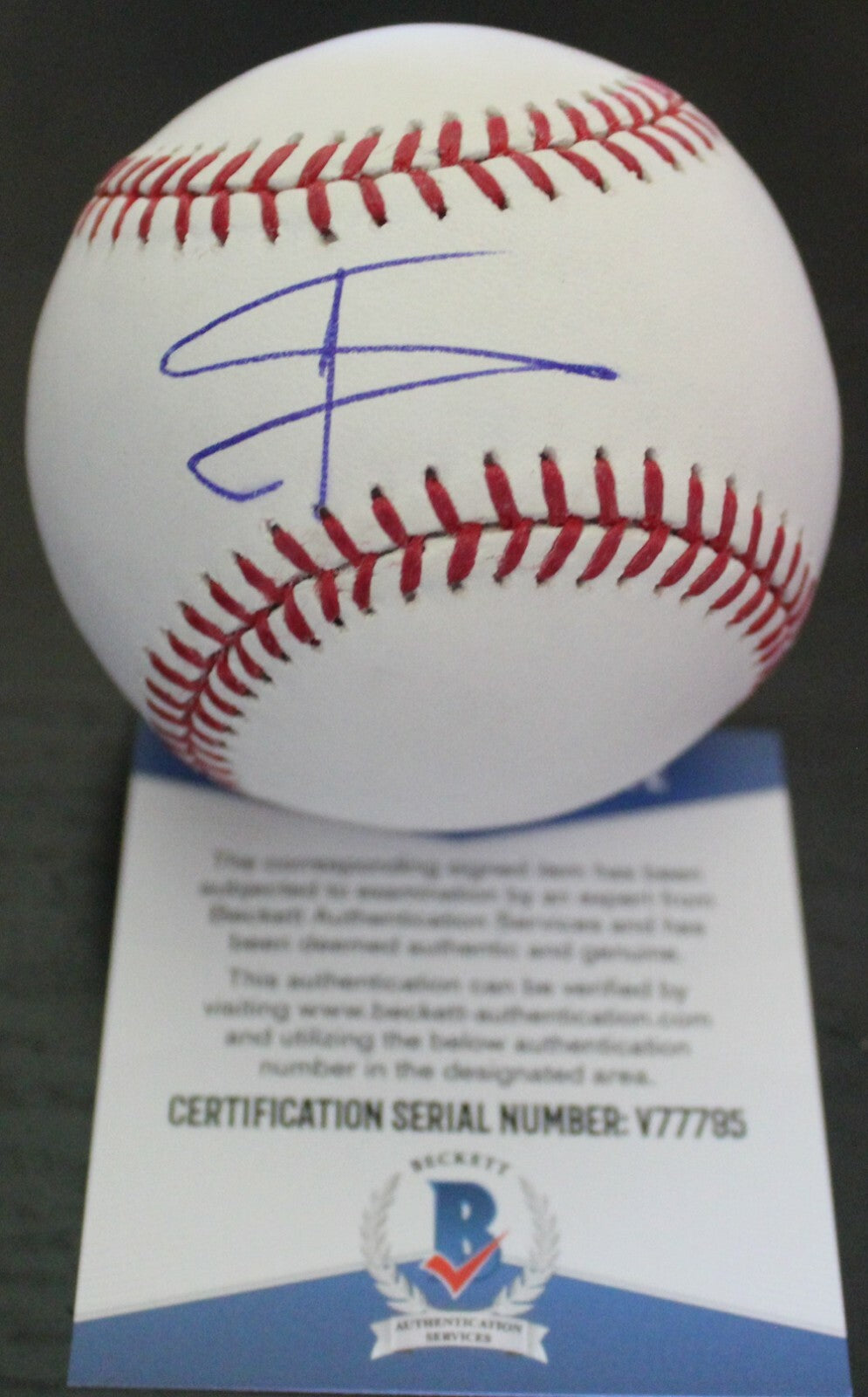 Willie Calhoun Signed Rangers Major League Baseball W/Beckett COA V77795