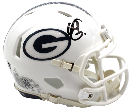 Matthew Golden Signed Green Bay Packers Mini Football Helmet w/Beckett BT56181
