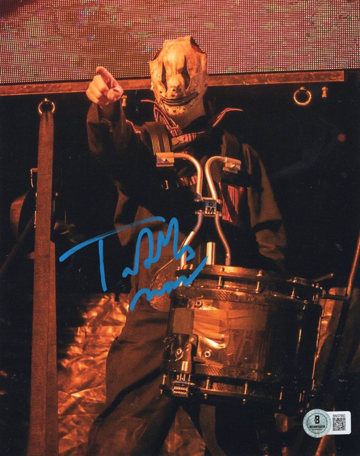 Michael Pfaff Slipknot Tortilla Man Signed 8x10 Photo w/Beckett COA BN37950