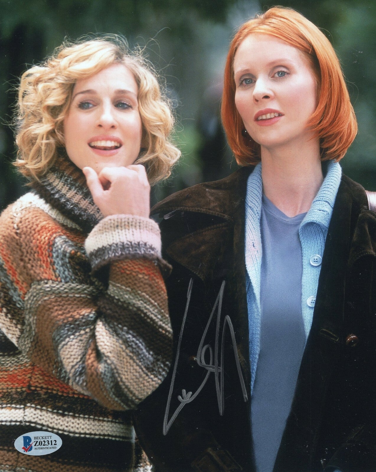Cynthia Nixon Signed Sex And The City Miranda 8x10 Photo w/Beckett COA Z02312