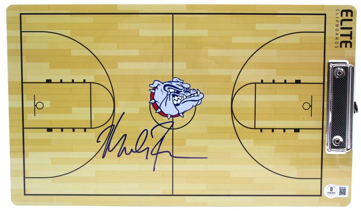 Mark Few Signed Gonzaga Bulldogs HOF Clipboard/Play w/Beckett COA BAS BS38129