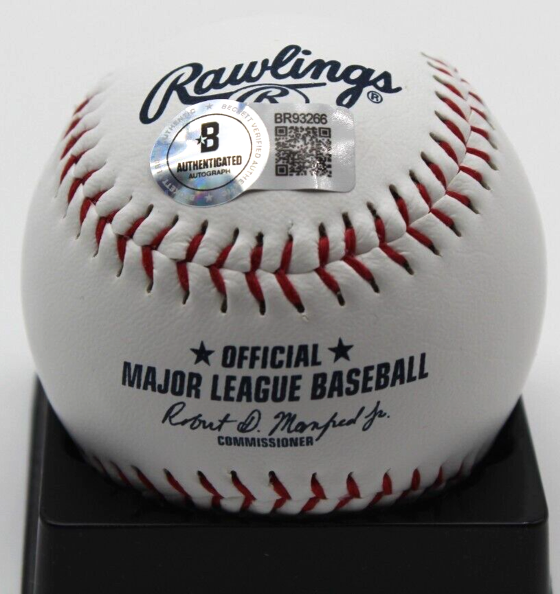Tom Ricketts Signed Chicago Cubs Major League Logo Ball w/Beckett BAS BR93266