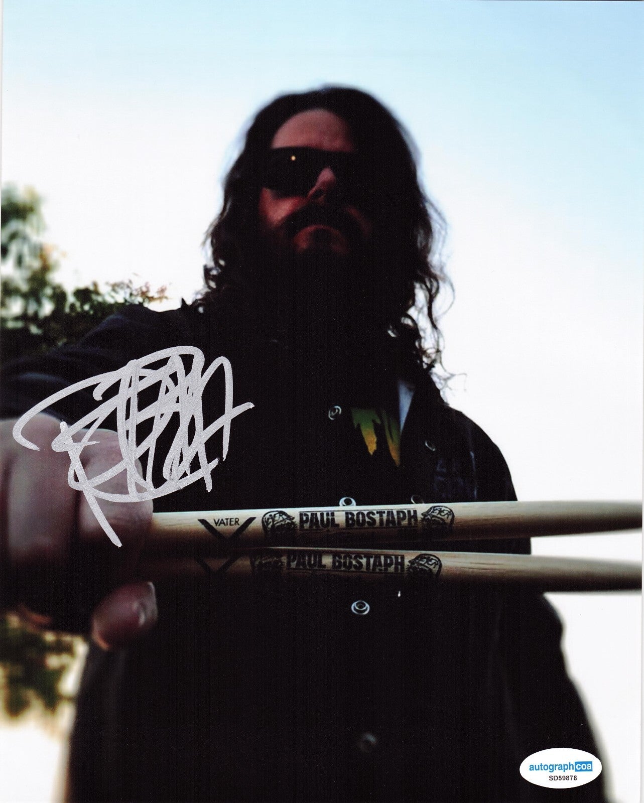 Paul Bostaph Signed Slayer Drummer Heavy Metal Signed 8x10 Photo w/ACOA SD59878